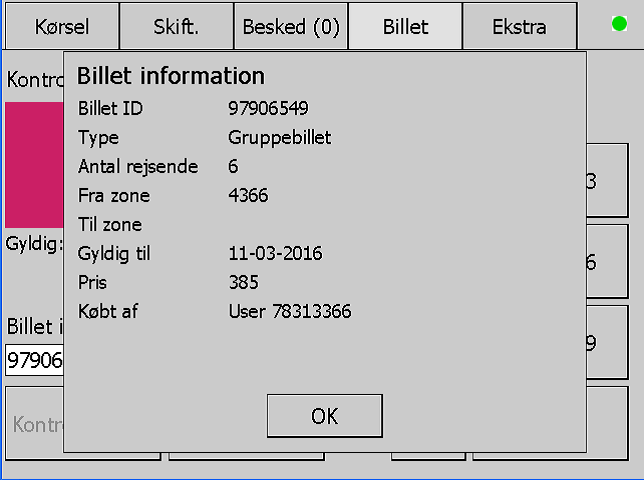 Grafik nr. 2 der viser, hvordan man skal kontrollere en billet i Midttrafik app.