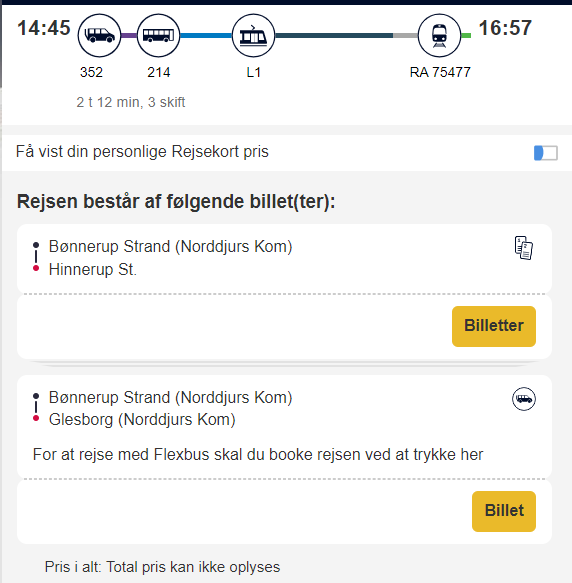 Find feltet, hvor der står ”For at rejse med Flexbus skal du booke rejsen ved at trykke her”